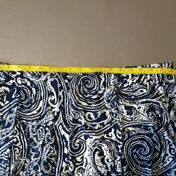 Chaps Ocean Wave Print Swing Skirt Size XL - Picture 6 of 8